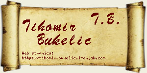 Tihomir Bukelić vizit kartica